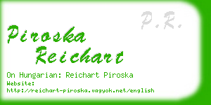 piroska reichart business card
